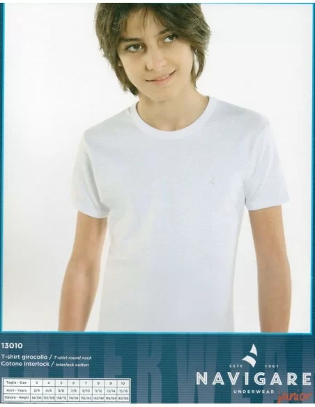 T-Shirt Girocollo Cotone Bambino Navigare art. 13010