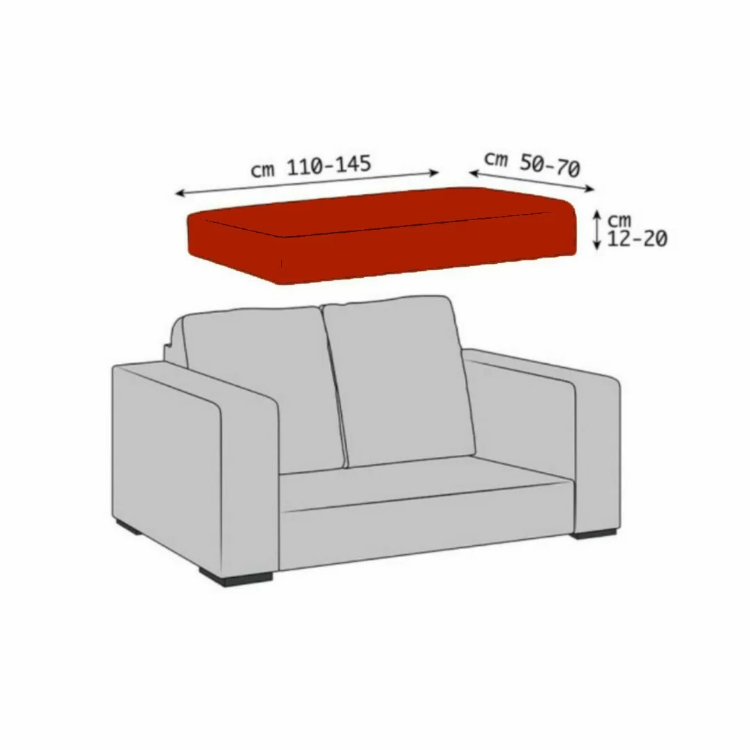 Copriseduta divano Linea Ambro in tessuto...