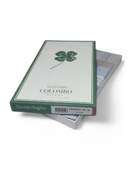 Fazzoletti Uomo Cotone 40x40cm Colombo Quadrifoglio 12 pezzi