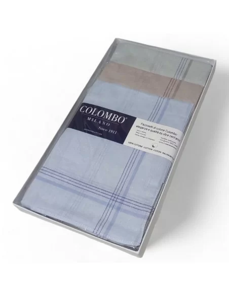Fazzoletti Uomo Cotone 40x40cm Colombo Quadrifoglio 12 pezzi