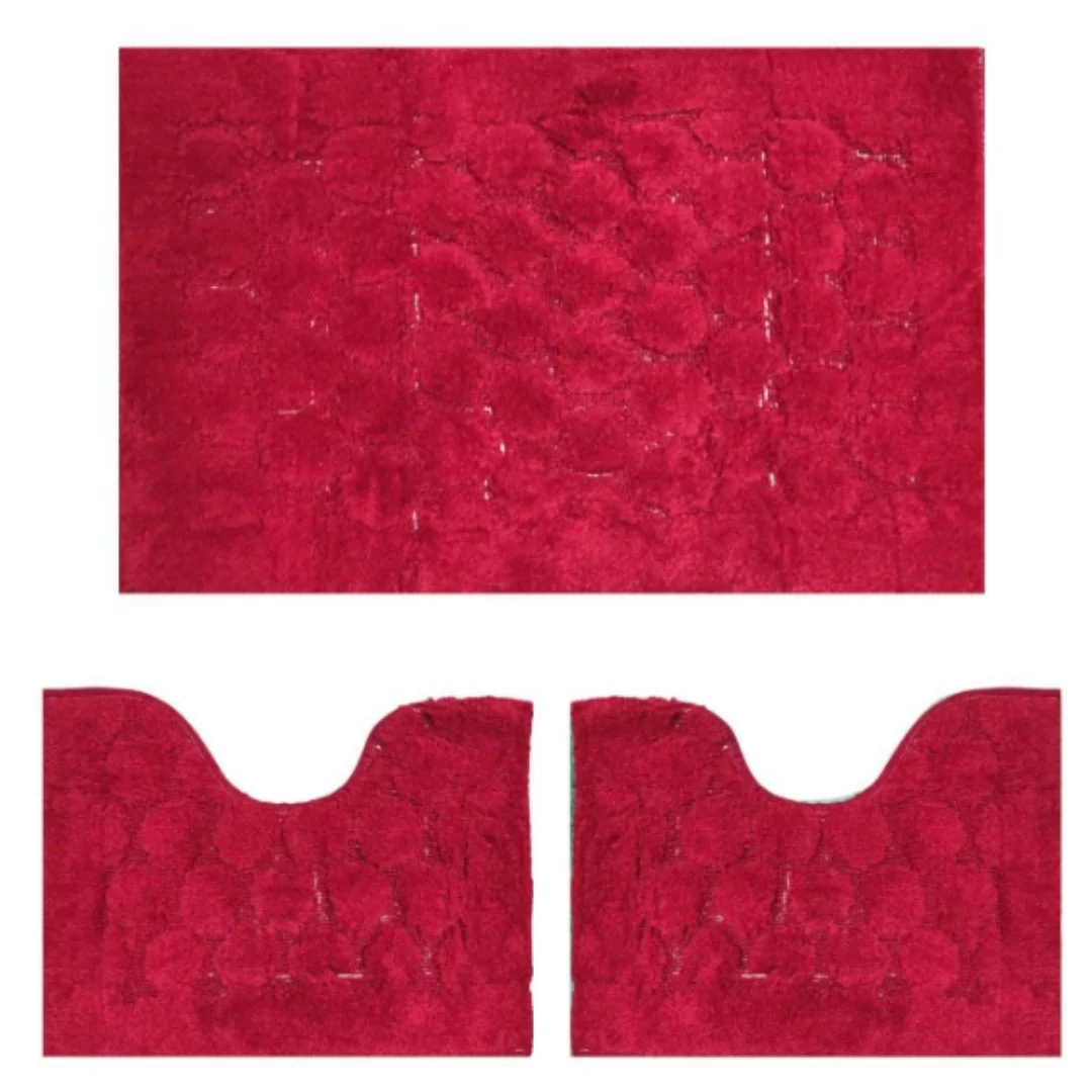 Tris Tappeti Bagno Foglia in spugna 2