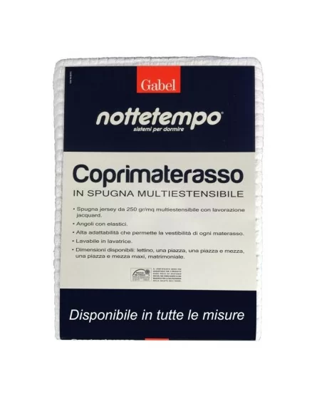 Coprimaterasso Gabel Con Angoli Elasticizzati art. Nottetempo Spugna
