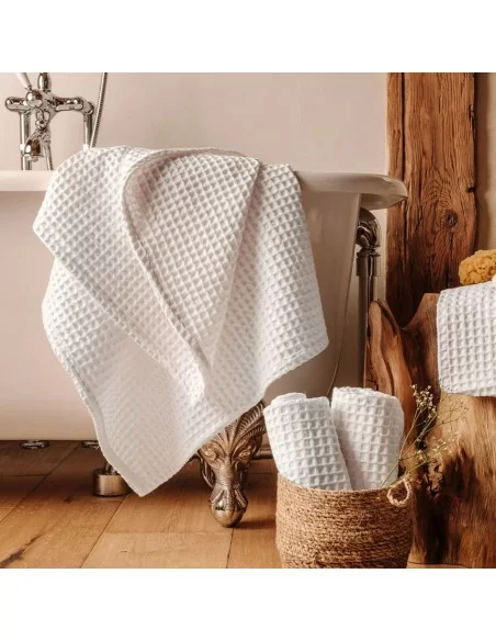 Telo Bagno Nido d'ape Cotone Bianco