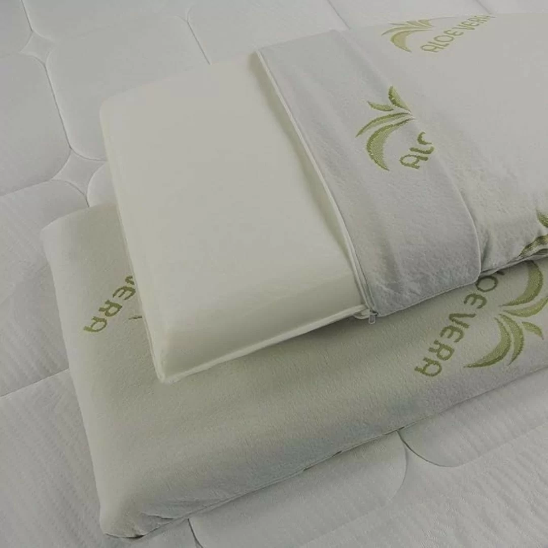 Guanciale Memory Aloe Vera Saponetta 50x80cm H15cm