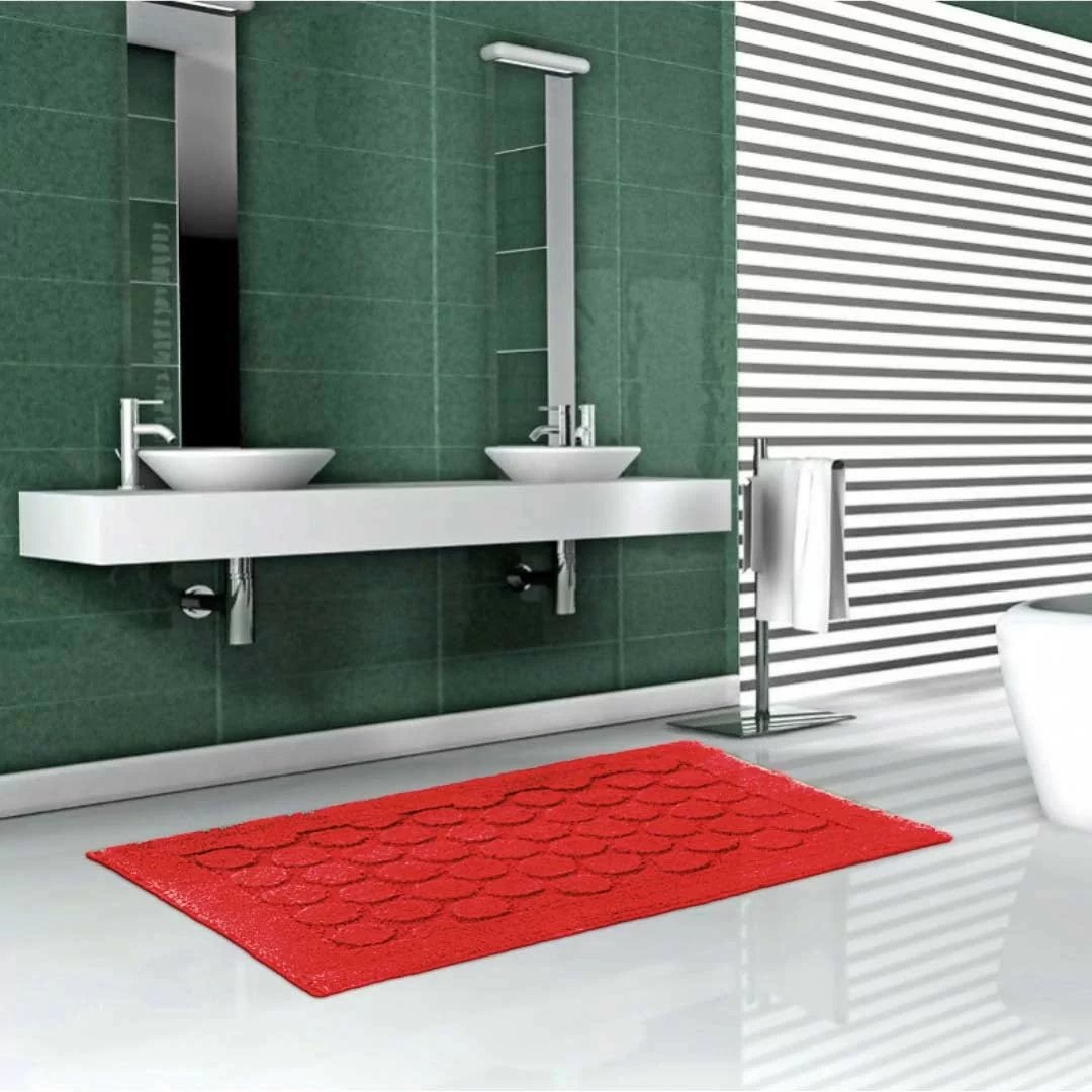 Tappeto Bagno Antiscivolo Foglia 55x85cm