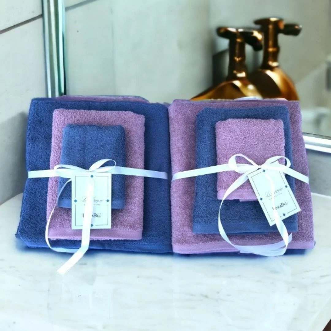 Tris Asciugamani Bagno Lui e Lei LineaBlu art....