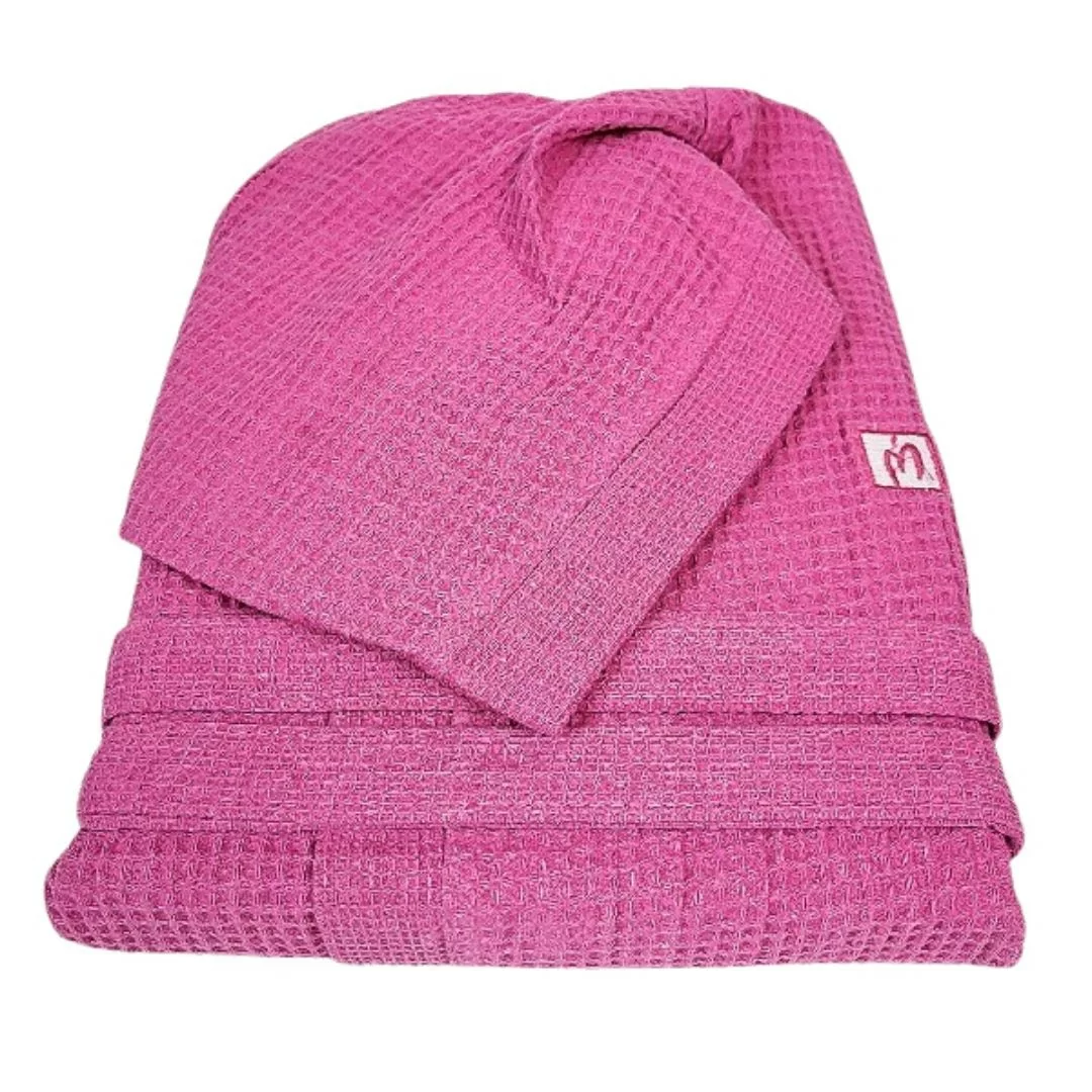 Accappatoio Personalizzato Fucsia Nido d'ape Marta...