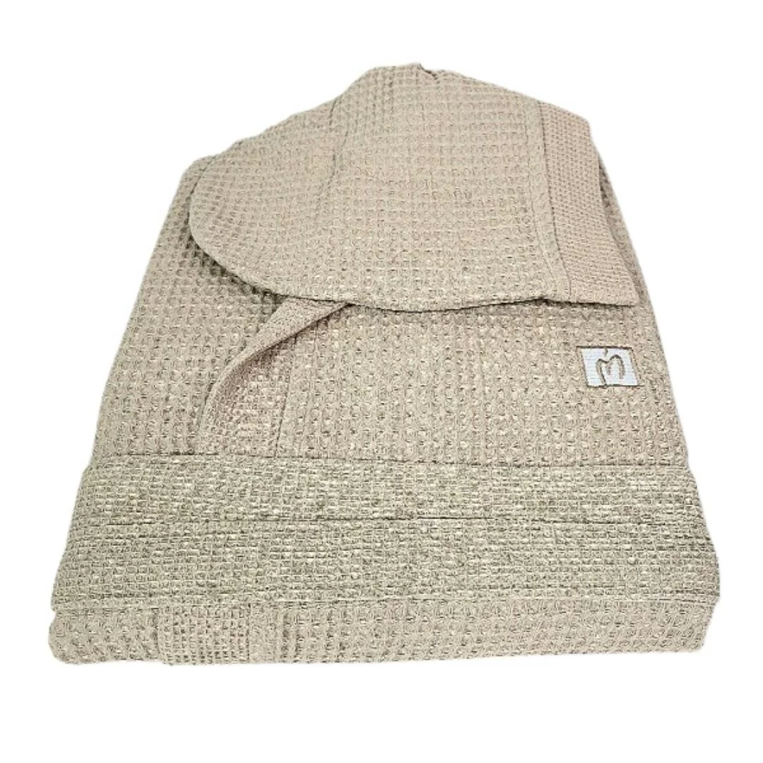 Accappatoio Personalizzato Beige Nido d'ape...