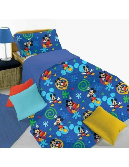 Copriletto Trapuntato Singolo Hermet art. Mickey Mouse Cotone