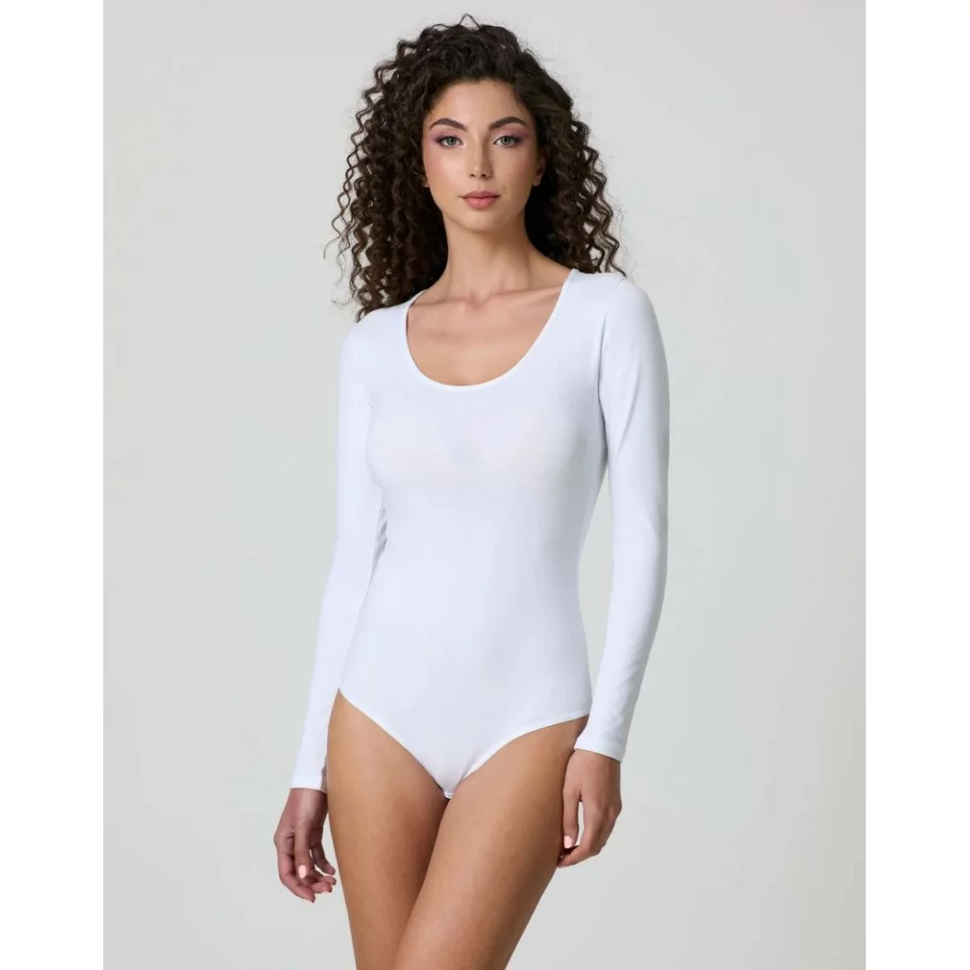 Body Donna Manica Lunga Jadea art. 4154 Scollo...