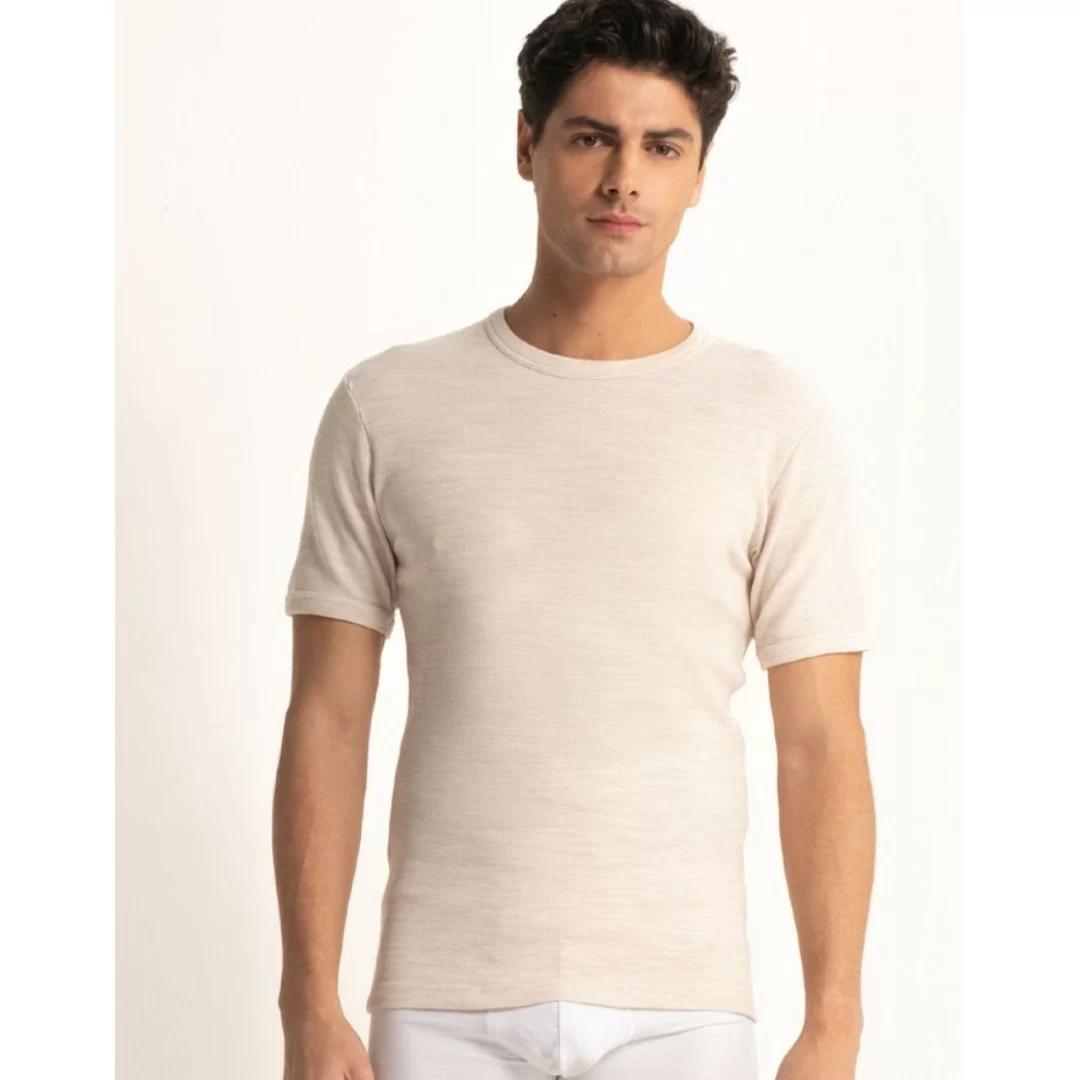 Maglia Intima Uomo Lana Kissimo art. WM501 Mezza Manica