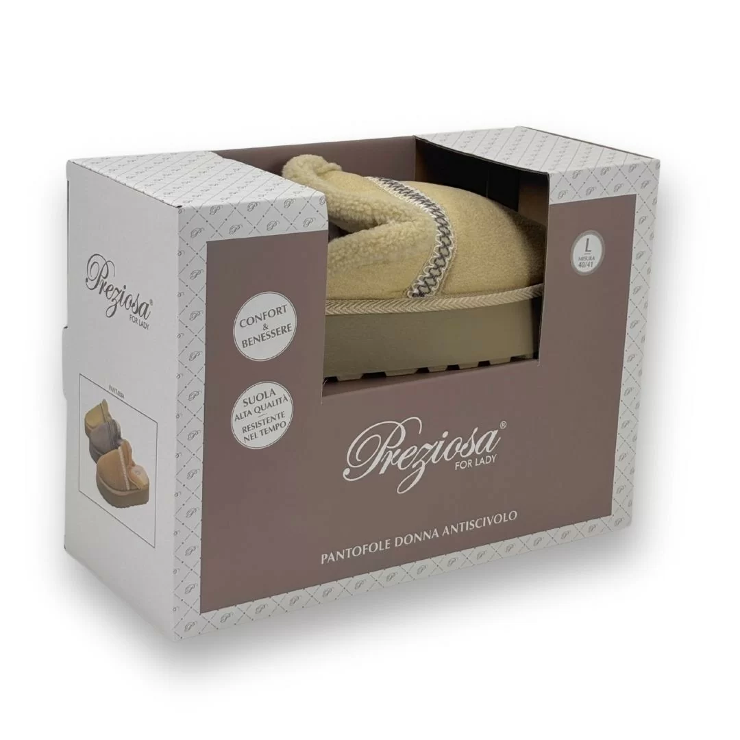 Pantofola Donna Invernale Preziosa Home art. 0284