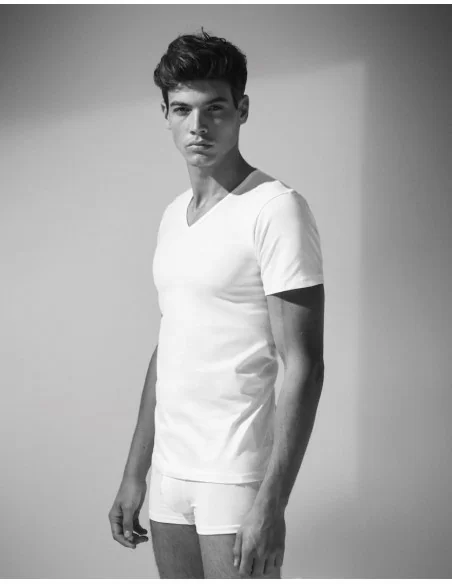 Maglia Intima Cotone Uomo Enrico Coveri art. ET1101 Tripack Scollo V
