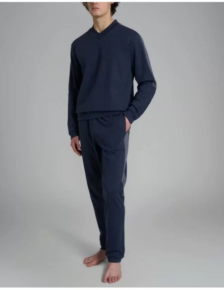 Pigiama Caldo Cotone Uomo Ragno art. U990N2 Scollo a V