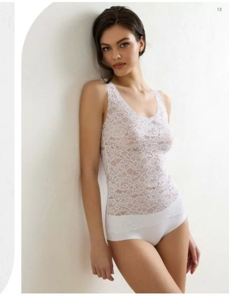 Canottiera Donna Pizzo Jadea art. 8024 Taglio Laser