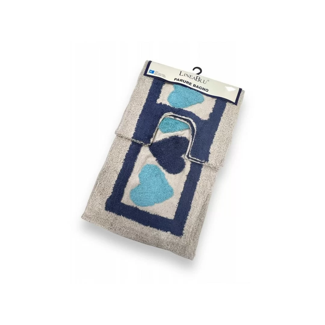 Tappeto Bagno Cotone LineaBlu art. Heart