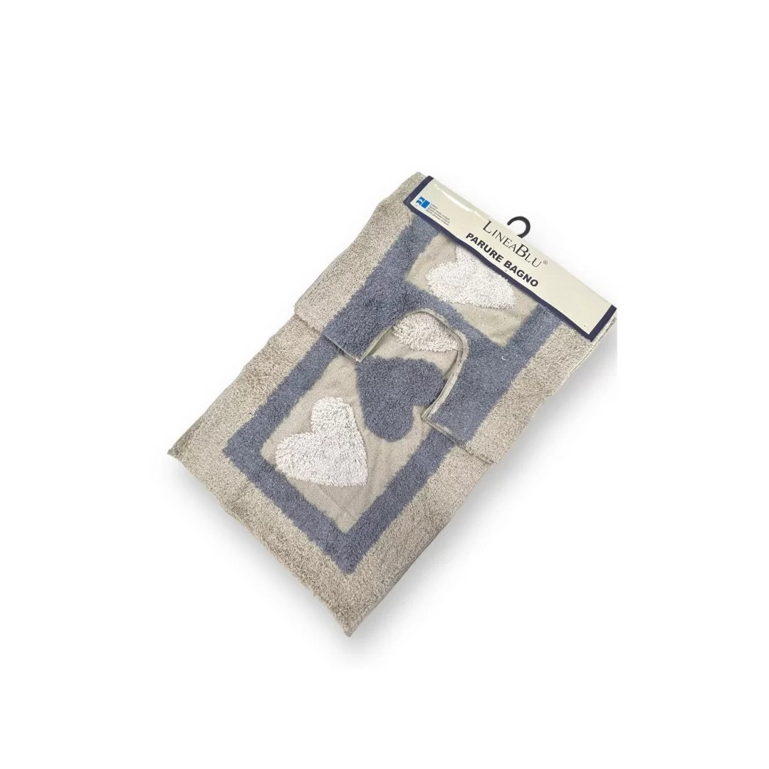 Tappeto Bagno Cotone LineaBlu art. Heart 2