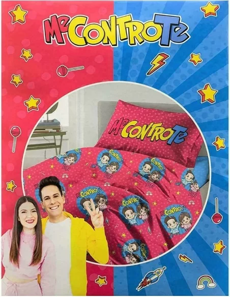 Completo Letto Singolo Me Contro Te 100% Cotone