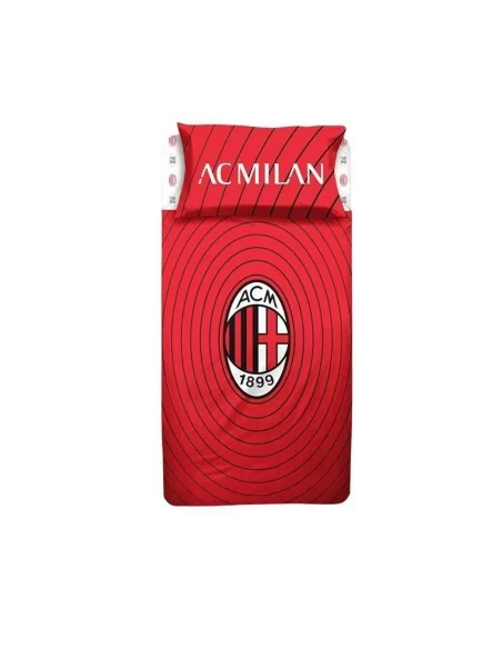 Completo Letto Singolo Puro Cotone AC Milan Ufficiale