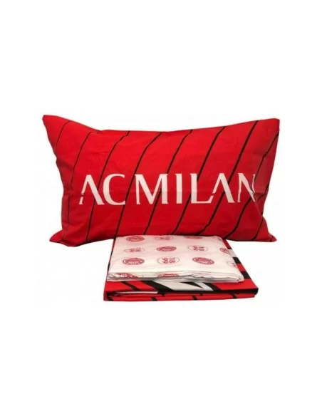 Completo Letto Singolo Puro Cotone AC Milan Ufficiale
