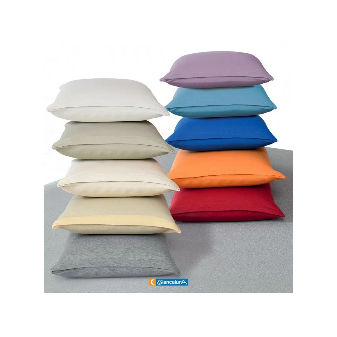 Coppia Federe Biancaluna art. Colored Puro Cotone
