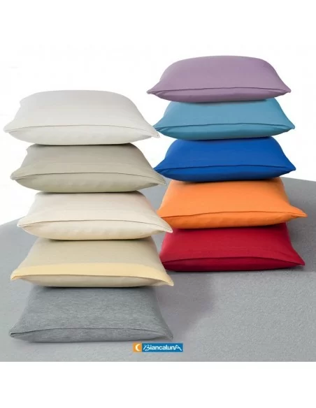 Coppia Federe Biancaluna art. Colored Puro Cotone