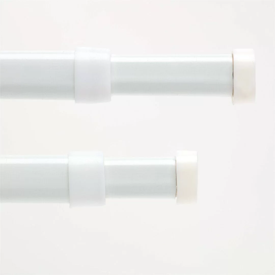 Astine per Tende Coppia Astine Linea Oro Ferro Bianco