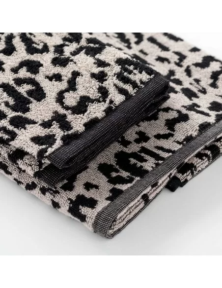 Coppia Asciugamani Spugna Linea Oro art. Leopard 450gr/mq