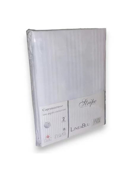 Coprimaterasso in Cotone Con Angoli Elasticizzati LineaBlu art. Stripe
