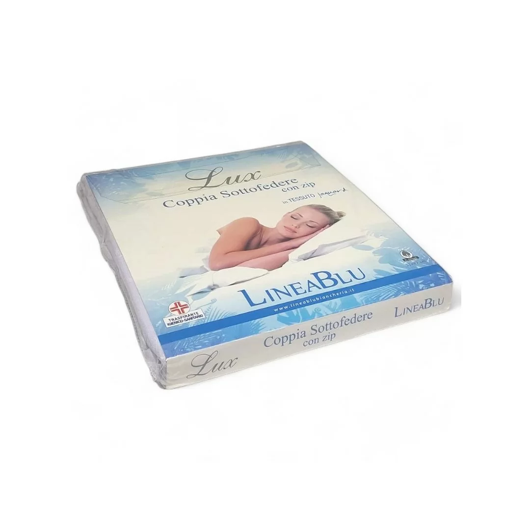 Copricuscini Letto Coppia con Zip LineaBlu art. Lux 52x82cm