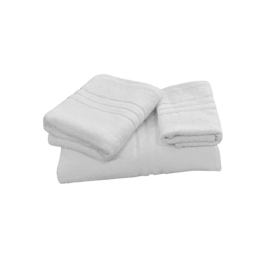 Tris Asciugamani Bagno LineaBlu art. Superior spugna 420gr/mq