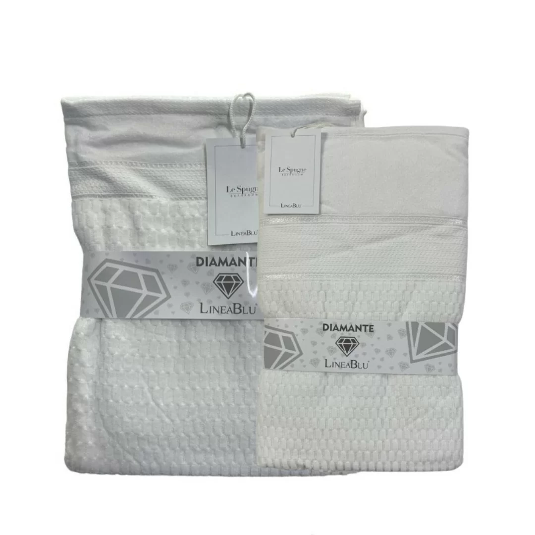 Tris Asciugamani Bagno LineaBlu Diamante