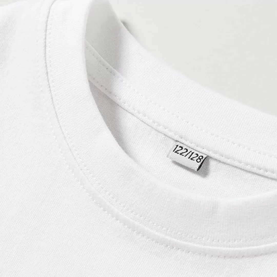 T Shirt Manica Corta Scuola Unisex 100% Cotone