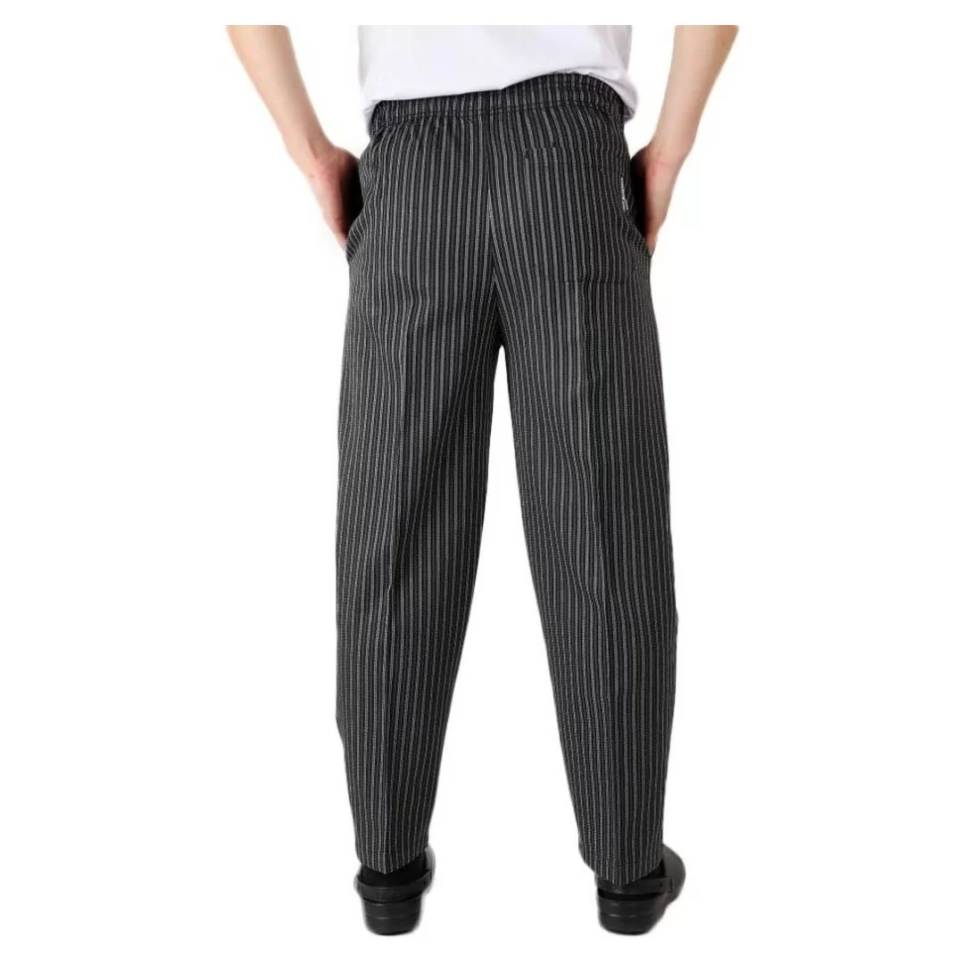Pantalone da Lavoro Multitasche Modello Rigato Nero 2