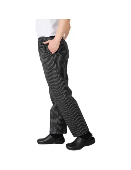 Pantalone da Lavoro Multitasche Modello Rigato Nero