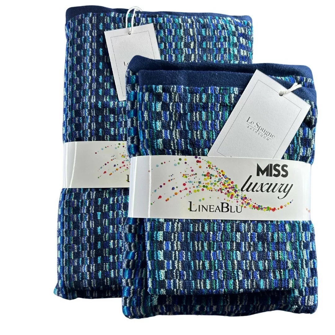 Tris Asciugamani Bagno LineaBlu art. Miss Luxury 450gr/mq
