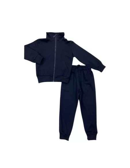 Tuta Unisex da Scuola Blu 100% Cotone Con Zip