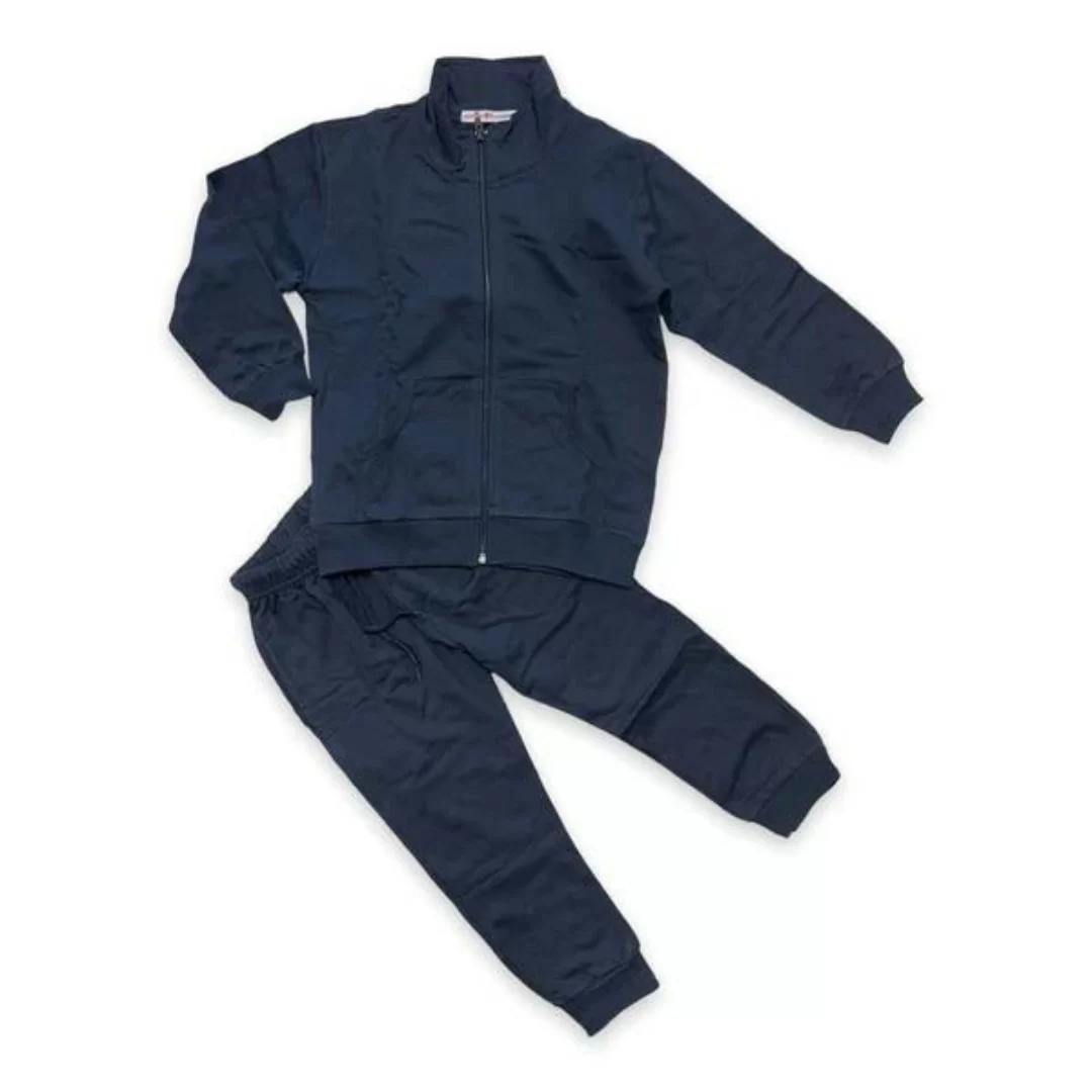 Tuta Unisex da Scuola Blu 100% Cotone Con Zip