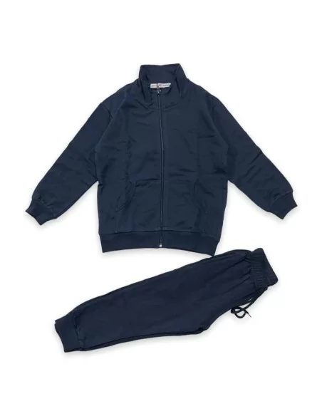 Tuta Unisex da Scuola Blu 100% Cotone Con Zip