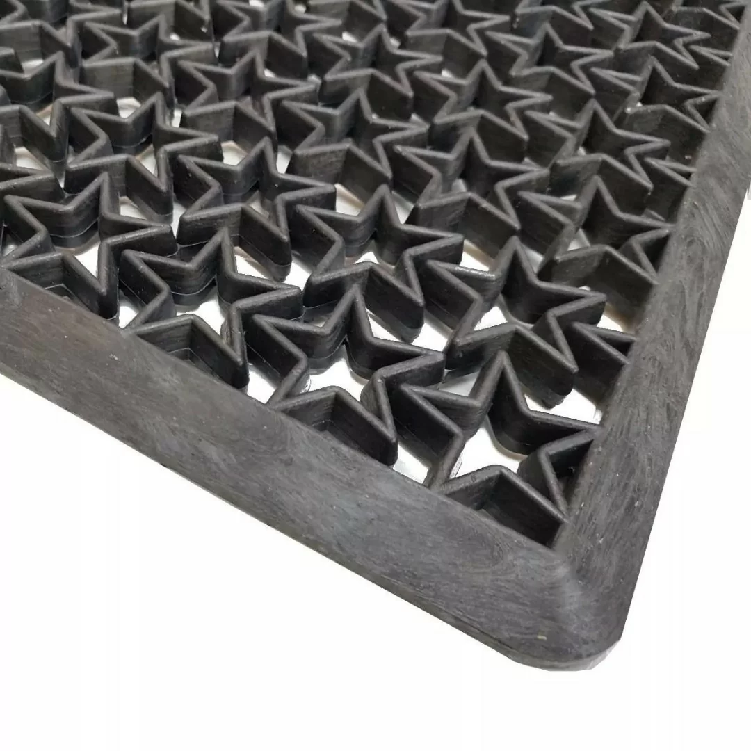 Zerbino Esterno Gomma Dura Nero Trama Stella 2