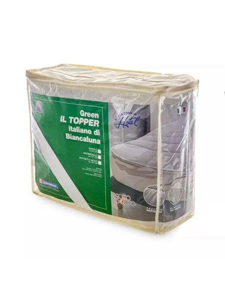 Topper Materasso Correttore Biancaluna art. Green con elastici
