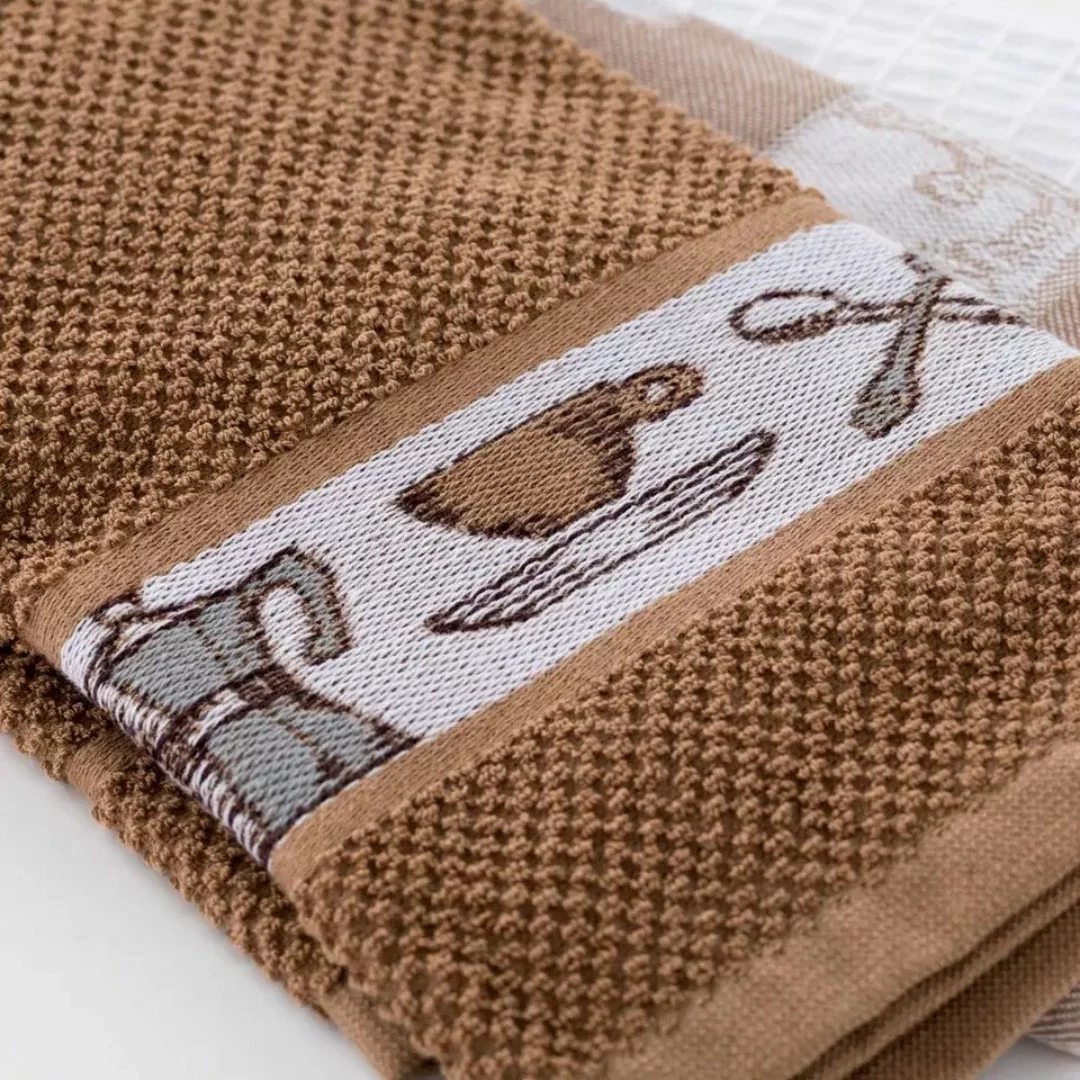 Canovacci Cucina Linea Oro art. Coffee Cotone Tris 2