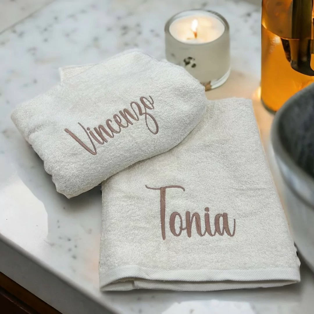 Coppia Asciugamani Personalizzati LineaBlu art. Marte...