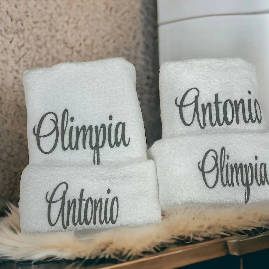 Coppia Asciugamani Personalizzati LineaBlu art....