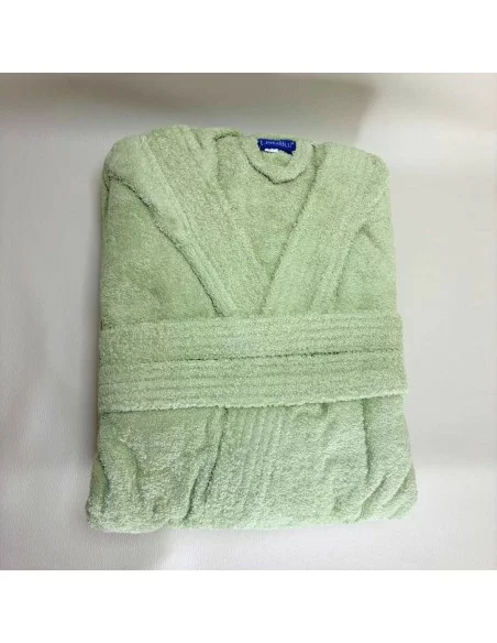 Set Accappatoio Lui e Lei Spugna LineaBlu Salvia e Panna