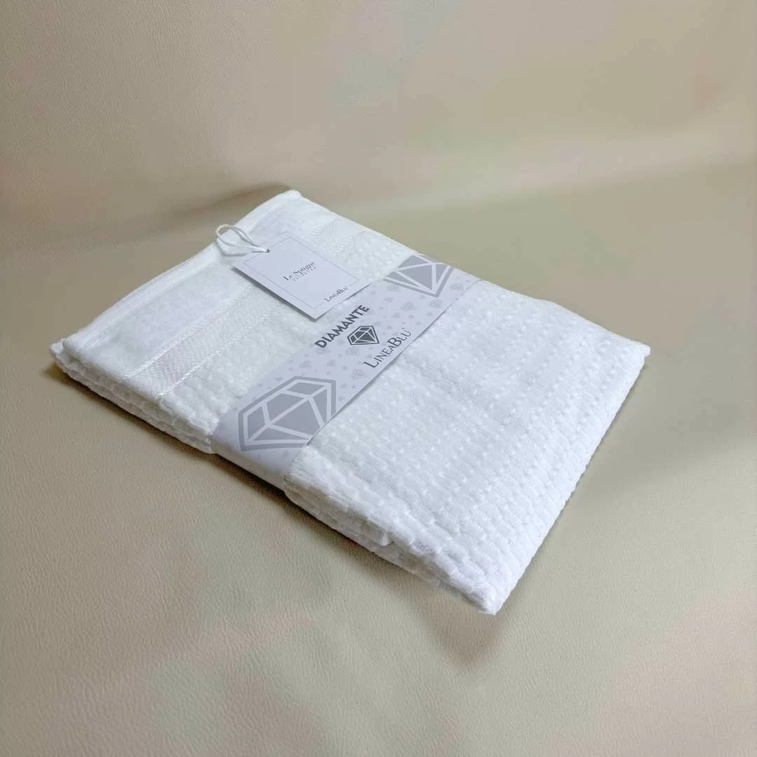 Coppia Asciugamani LineaBlu art. Diamante spugna 420gr/mq