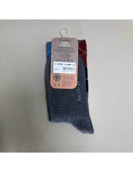 Calzini Lunghi da uomo Ragno art. U845CS caldo cotone Rombi