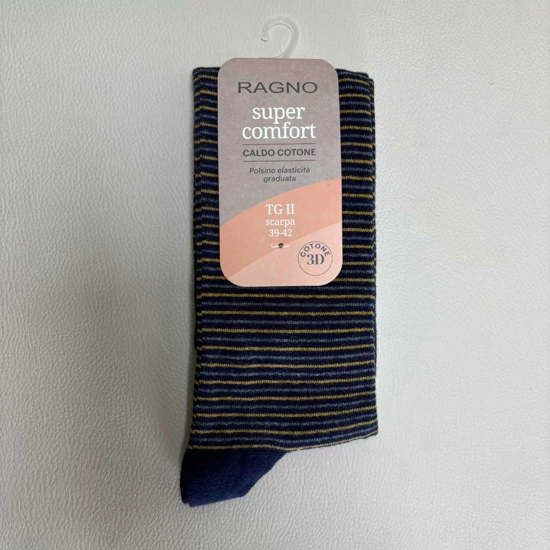 Calzini Lunghi da uomo Ragno art. U849CS caldo cotone Righe