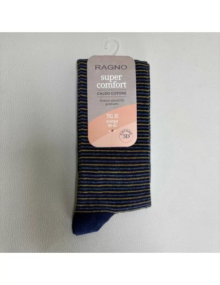 Calzini Lunghi da uomo Ragno art. U849CS caldo cotone Righe