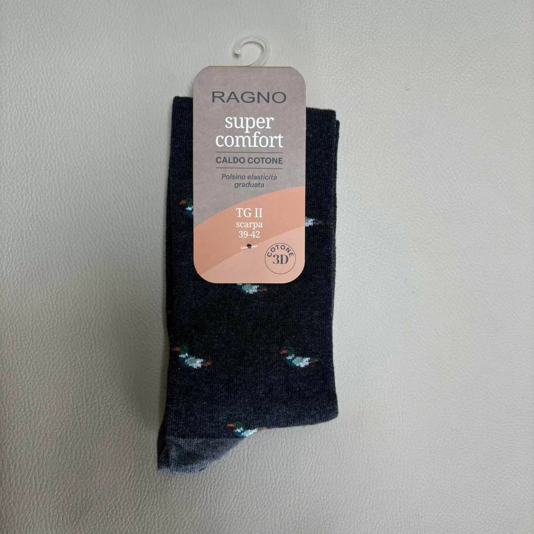 Calzino corto da uomo Ragno art. U859CC caldo cotone Papere